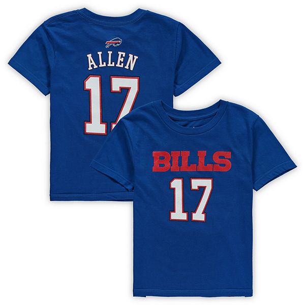 Preschool Josh Allen Royal Buffalo Bills Mainliner Player Name & Number T- Shirt