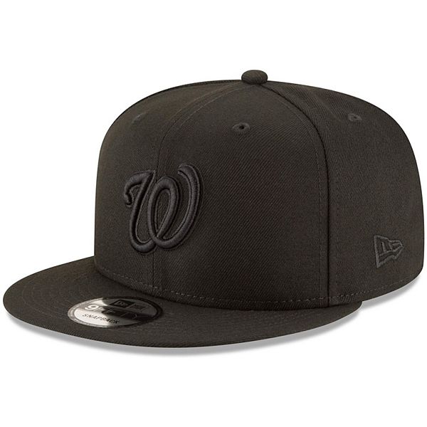 Washington Nationals New Era Black on Black 9FIFTY Team Snapback ...