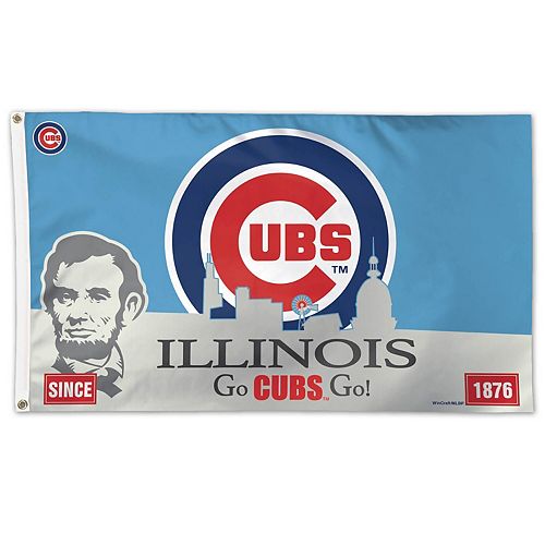Wincraft Chicago Cubs Illinois State License Plate One Sided 3 X 5