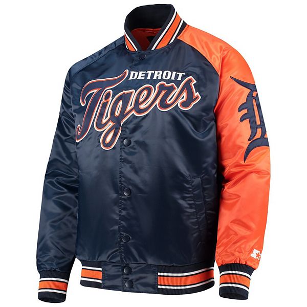 Men's G-III Sports by Carl Banks Navy/Orange Detroit Tigers Starter Dugout  Spring Training Raglan Full-Snap Jacket