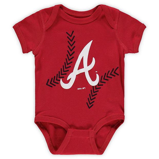 Newborn & Infant Red Atlanta Braves Running Home Bodysuit