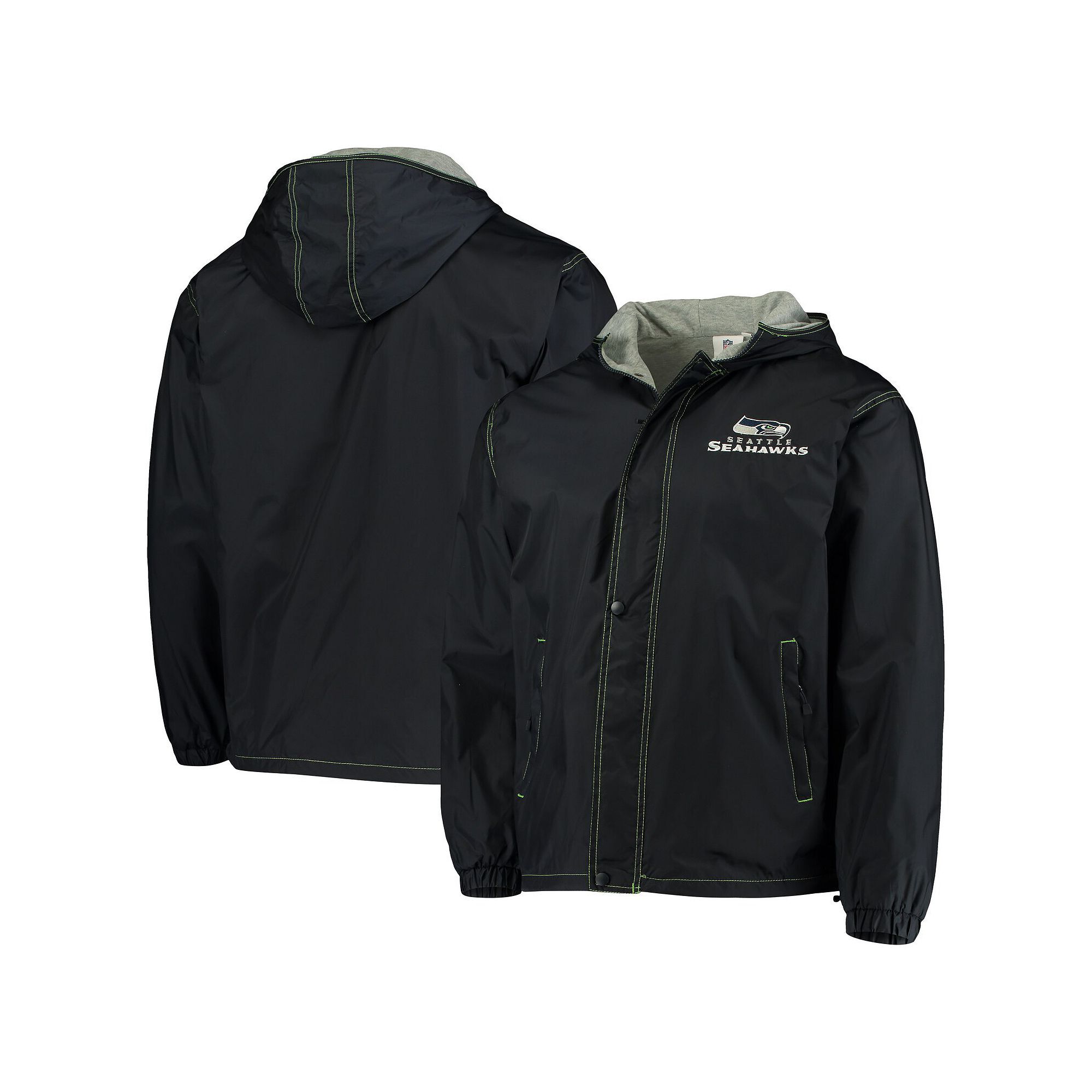 Mens Dunbrooke Navy Seattle Seahawks Logo Legacy Stadium Full-Zip Jacket, 