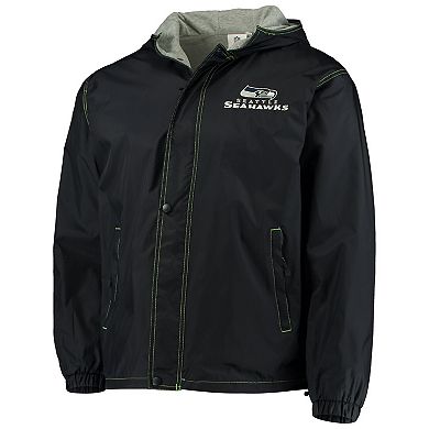 Men's Dunbrooke Navy Seattle Seahawks Logo Legacy Stadium Full-Zip Jacket