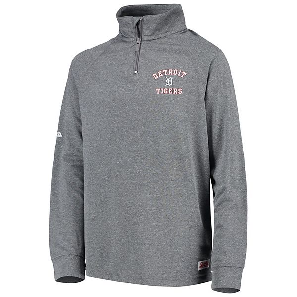 Detroit Tigers Women's Plus Size Anorak Quarter-Zip Hoodie - Black