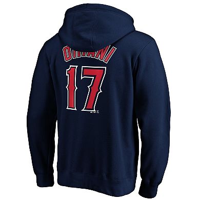 Men's Majestic Shohei Ohtani Navy Los Angeles Angels Player Name ...