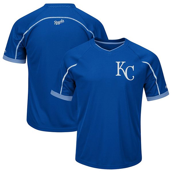 Majestic, Tops, Kansas City Royals Tshirt Womens Size Large Blue Short  Sleeve Majestic Vneck