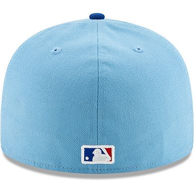 Men's New Era Texas Rangers Light Blue/Royal On-Field Authentic Collection 59FIFTY Fitted Hat