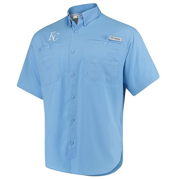 Kansas City Royals Columbia Omni-Wind Tamiami Button-Down Shirt - Light Blue