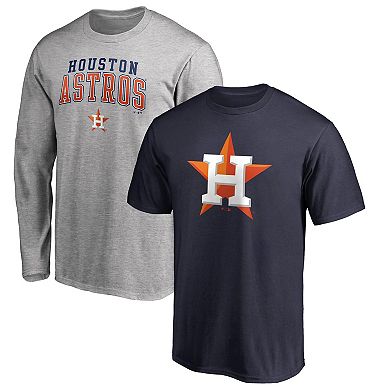 Men's Fanatics Branded Navy/Gray Houston Astros Team Logo T-Shirt Combo Set