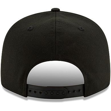 Milwaukee Brewers New Era Black on Black 9FIFTY Snapback Adjustable Hat - Black