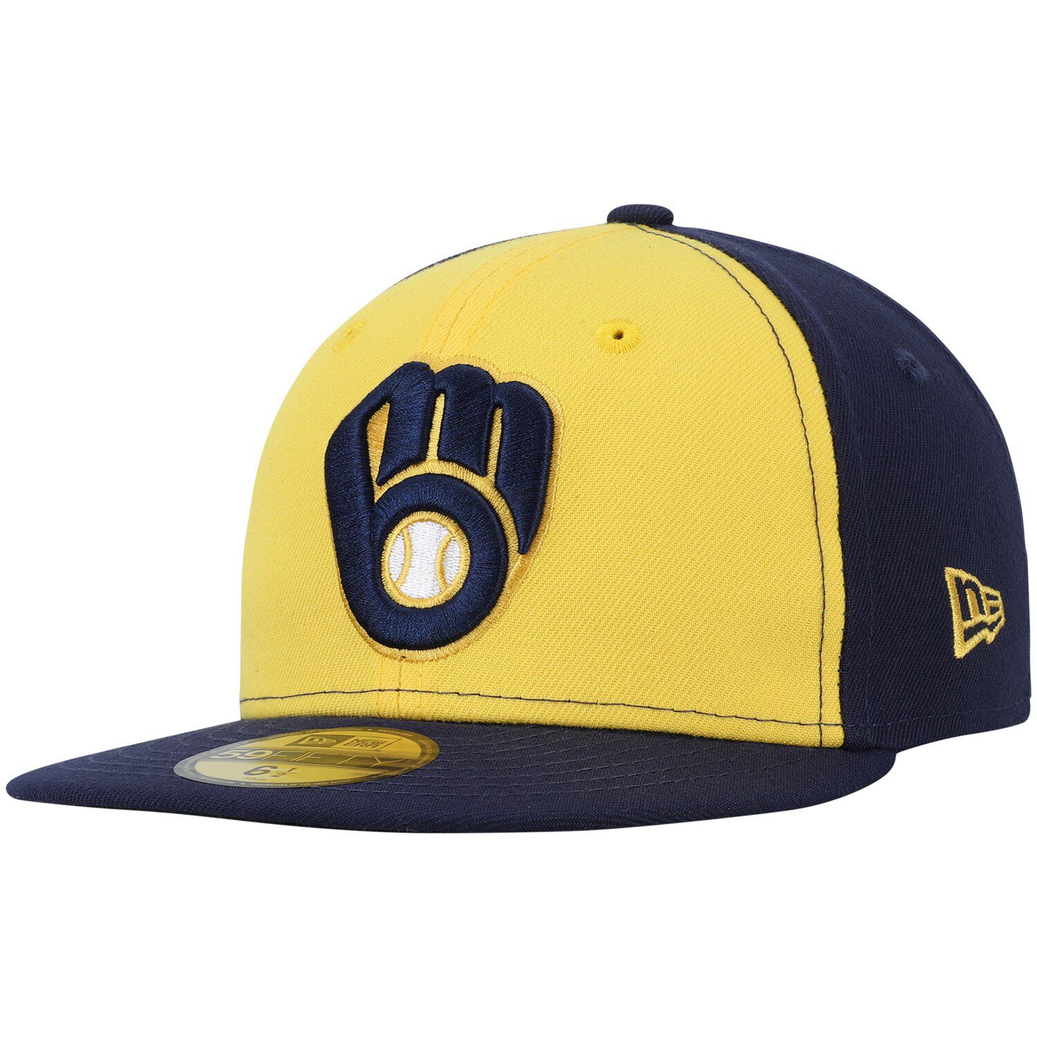 gold fitted hat