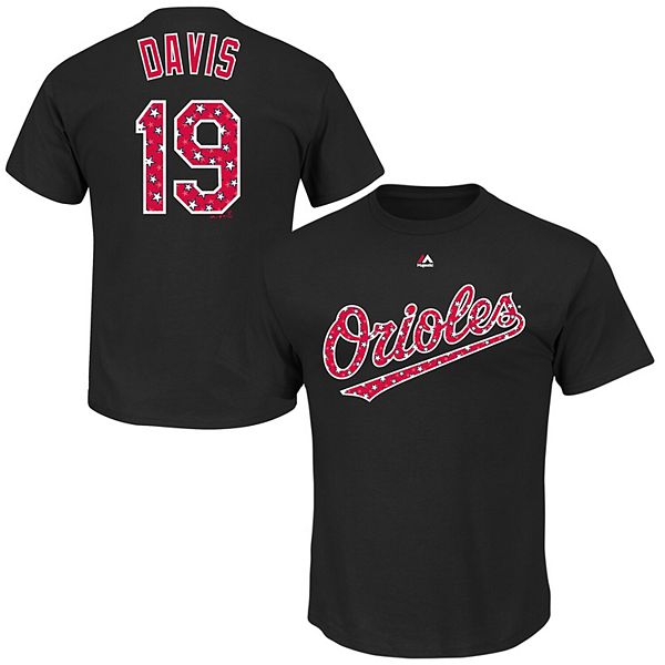 Majestic Chris Davis Baltimore Orioles Stars & Stripes MLB Jersey USA  July 4th L