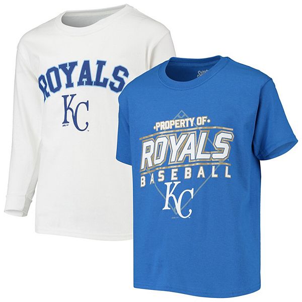 Youth Stitches Royal/White Kansas City Royals T-Shirt Combo Set
