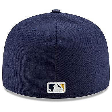 Men's New Era Navy Milwaukee Brewers Home Authentic Collection On-Field 59FIFTY Fitted Hat