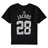 Preschool Josh Jacobs Black Oakland Raiders Mainliner Player Name & Number T-Shirt