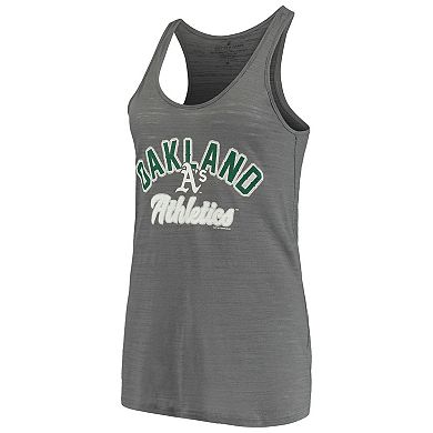Women's Soft as a Grape Charcoal Oakland Athletics Multi-Count Tank Top