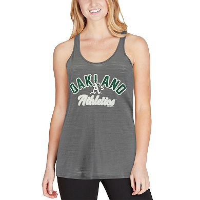 Women's Soft as a Grape Charcoal Oakland Athletics Multi-Count Tank Top