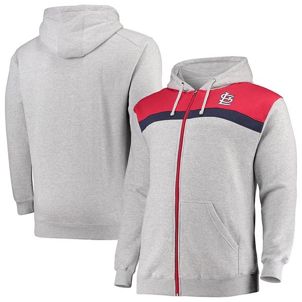 St. Louis Cardinals Hoodie Women Gray Majestic Full Zip Graphic