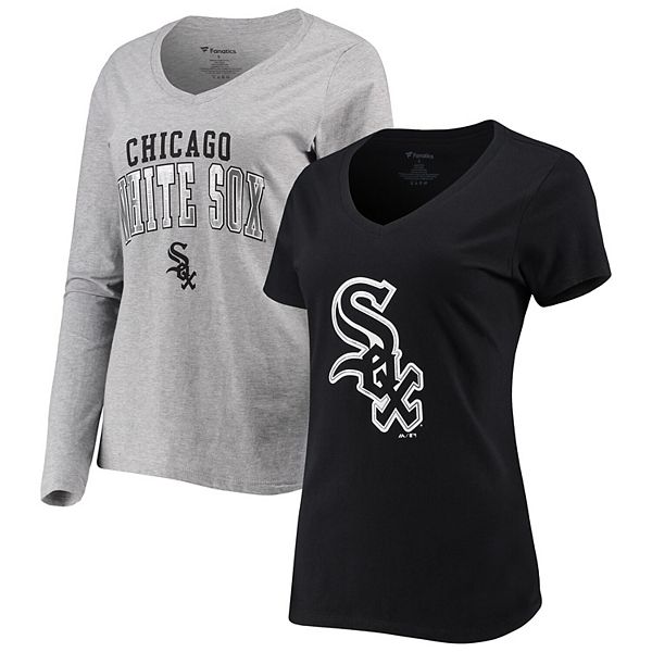 Mlb Chicago White Sox Women's Lightweight Bi-blend Hooded T-shirt : Target