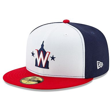Men's New Era White Washington Nationals Alternate 2 2020 Authentic Collection On-Field 59FIFTY Fitted Hat