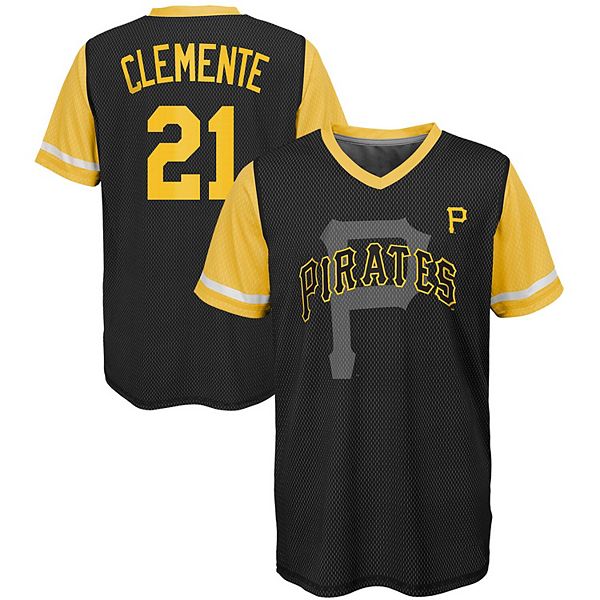 Pittsburgh Pirates Polyester Gray 21 Roberto Clemente Jersey 