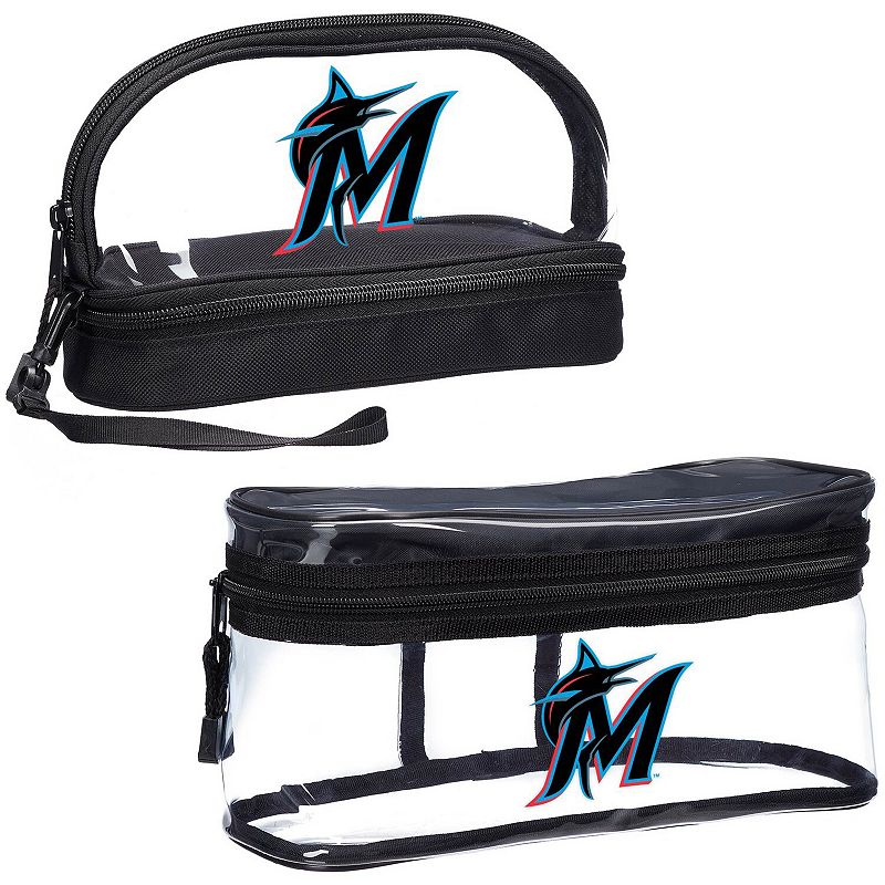 The Northwest Company Miami Marlins Two-Piece Travel Set, Multicolor