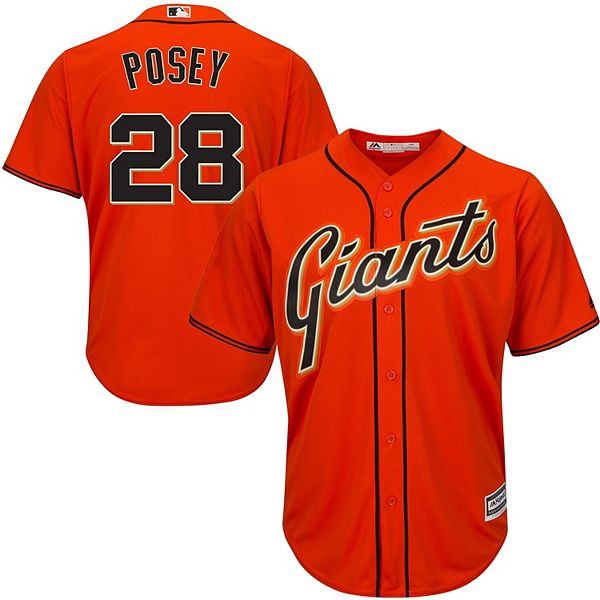 نيوفلام Youth Buster Posey Orange San Francisco Giants Official Cool Base Player  Jersey نيوفلام