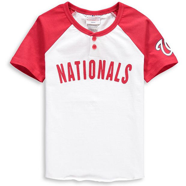 Youth White/Red Washington Nationals Game Day Jersey T-Shirt