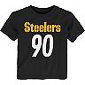 Preschool T.J. Watt Black Pittsburgh Steelers Mainliner Name & Number T-Shirt