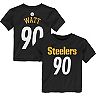 Preschool T.J. Watt Black Pittsburgh Steelers Mainliner Name & Number T-Shirt