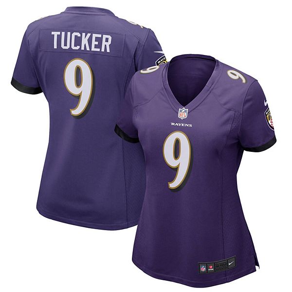Women's Baltimore Ravens Justin Tucker Nike Purple Game Jersey