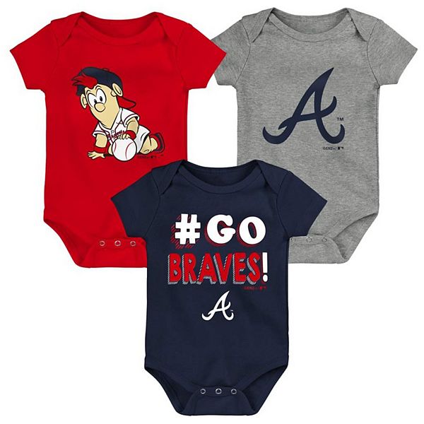 Outerstuff Infant Boys and Girls Red Heather Gray Atlanta Braves