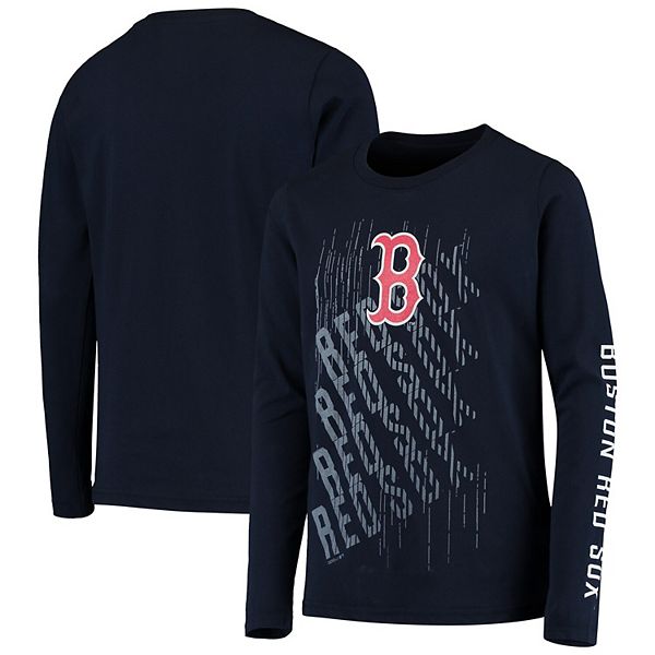 Youth Navy Boston Red Sox Score Long Sleeve T-Shirt