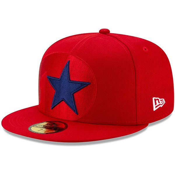 Men S New Era Red Philadelphia Phillies Logo Elements 59fifty Fitted Hat