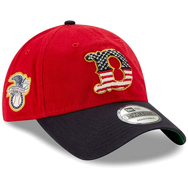 Men's New Era Red/Navy Detroit Tigers Stars & Stripes 4th of July 9TWENTY Adjustable  Hat
