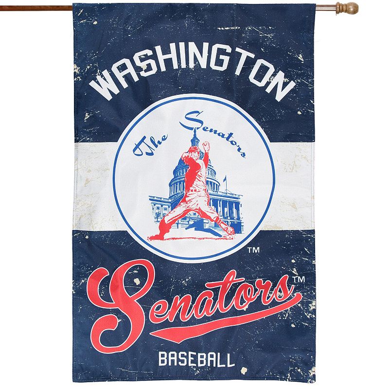 Washington Nationals 28 x 44 Vintage Linen House Flag, Multicolor