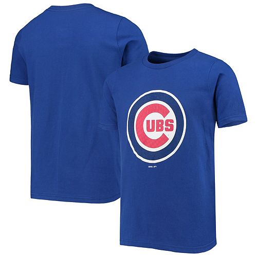 Youth Royal Chicago Cubs Team Primary Logo T-Shirt