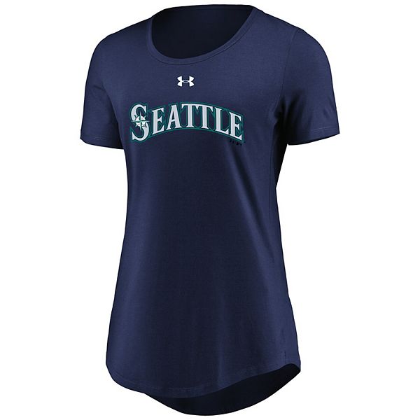 Seattle Mariners Under Armour Brand Heat Gear Short Sleeved Shirt - Size  Large
