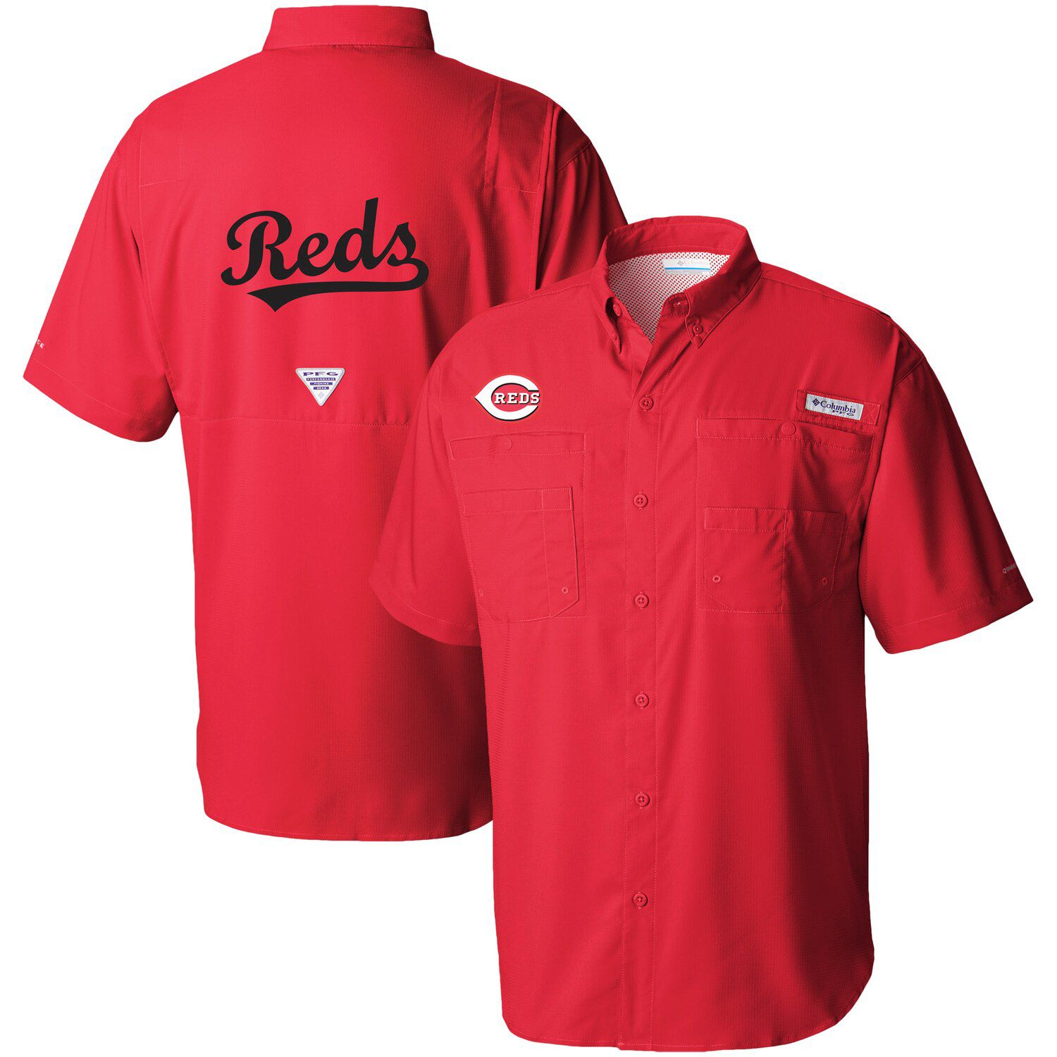 cincinnati reds button up shirt