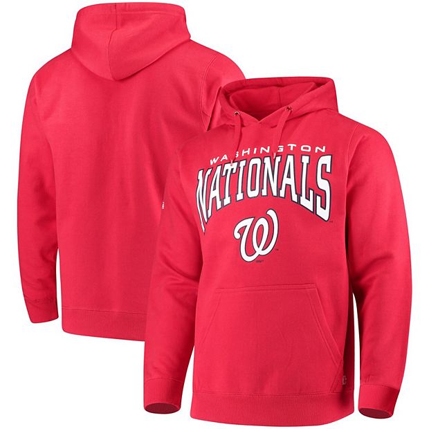 Stitches Red Washington Nationals Team Pullover Hoodie