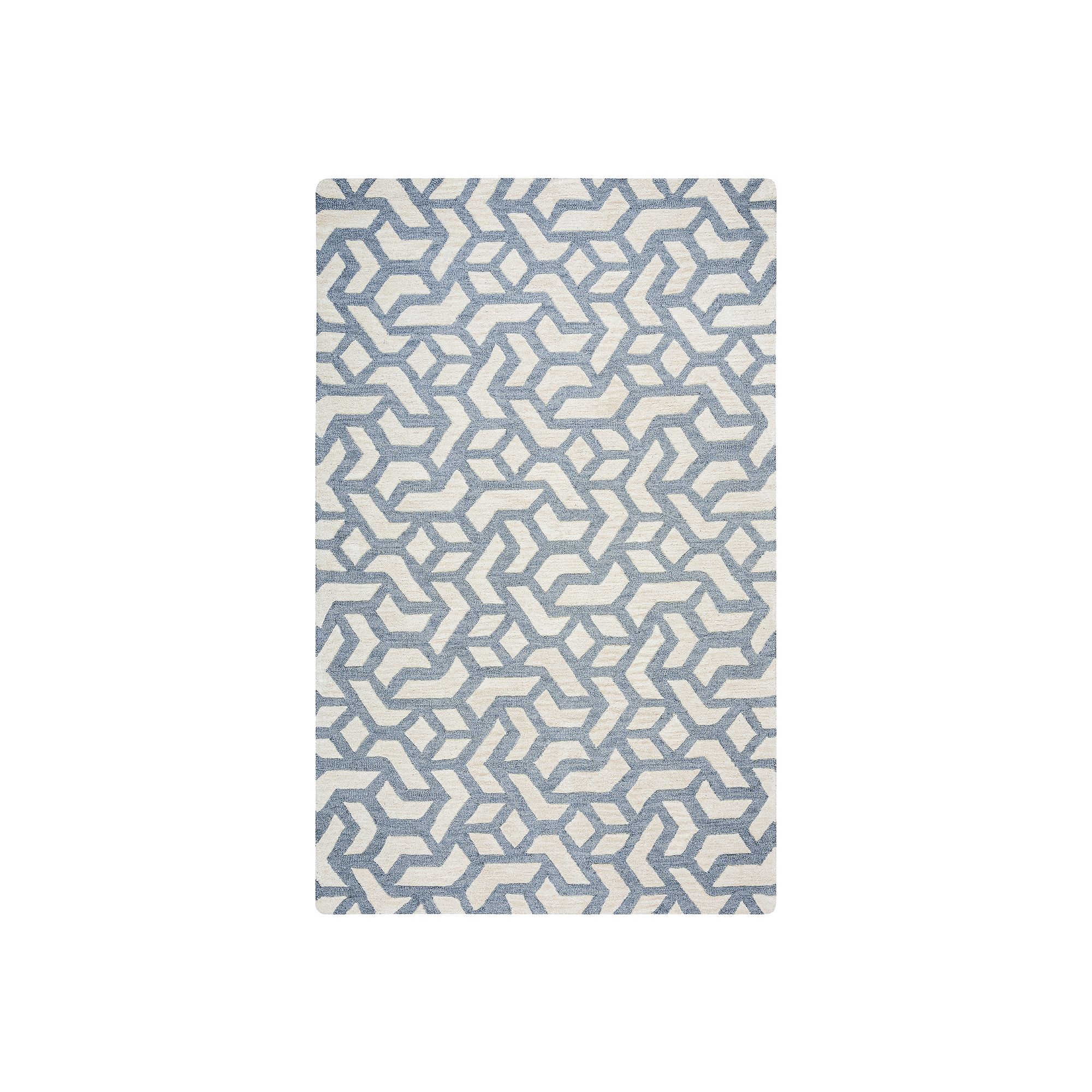 Rizzy Home Elettra Wool Area Rug, Beige Khaki