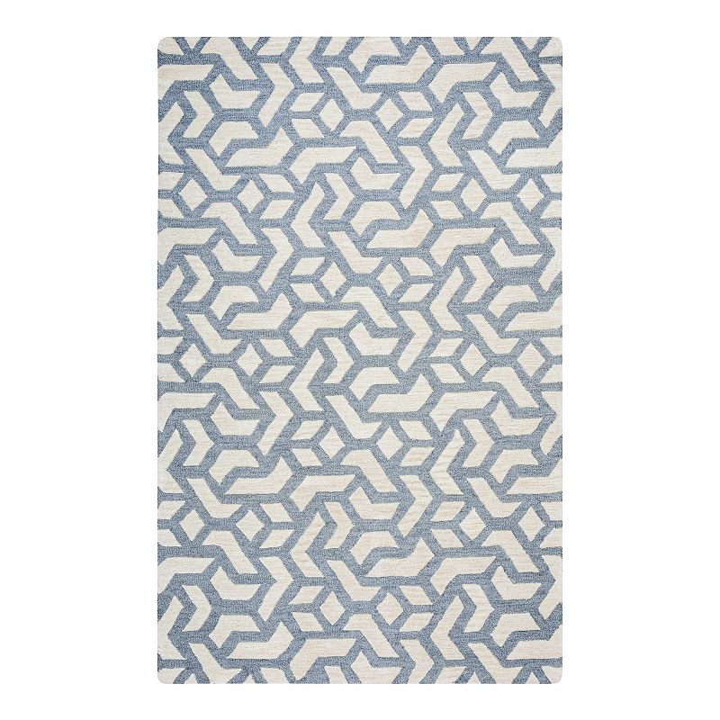 Rizzy Home Elettra Wool Area Rug, Beig/Green, 8X10 Ft