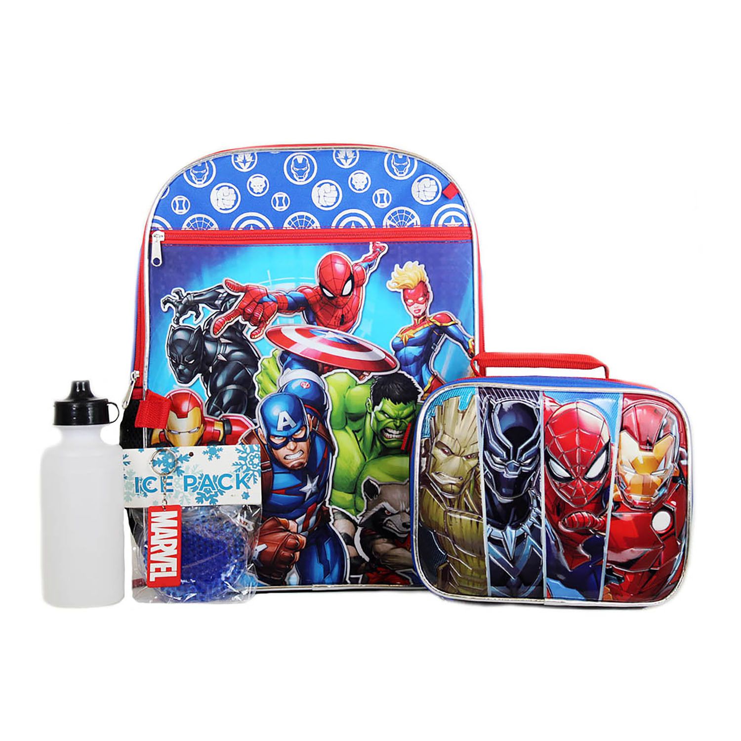 spider man 5 piece backpack