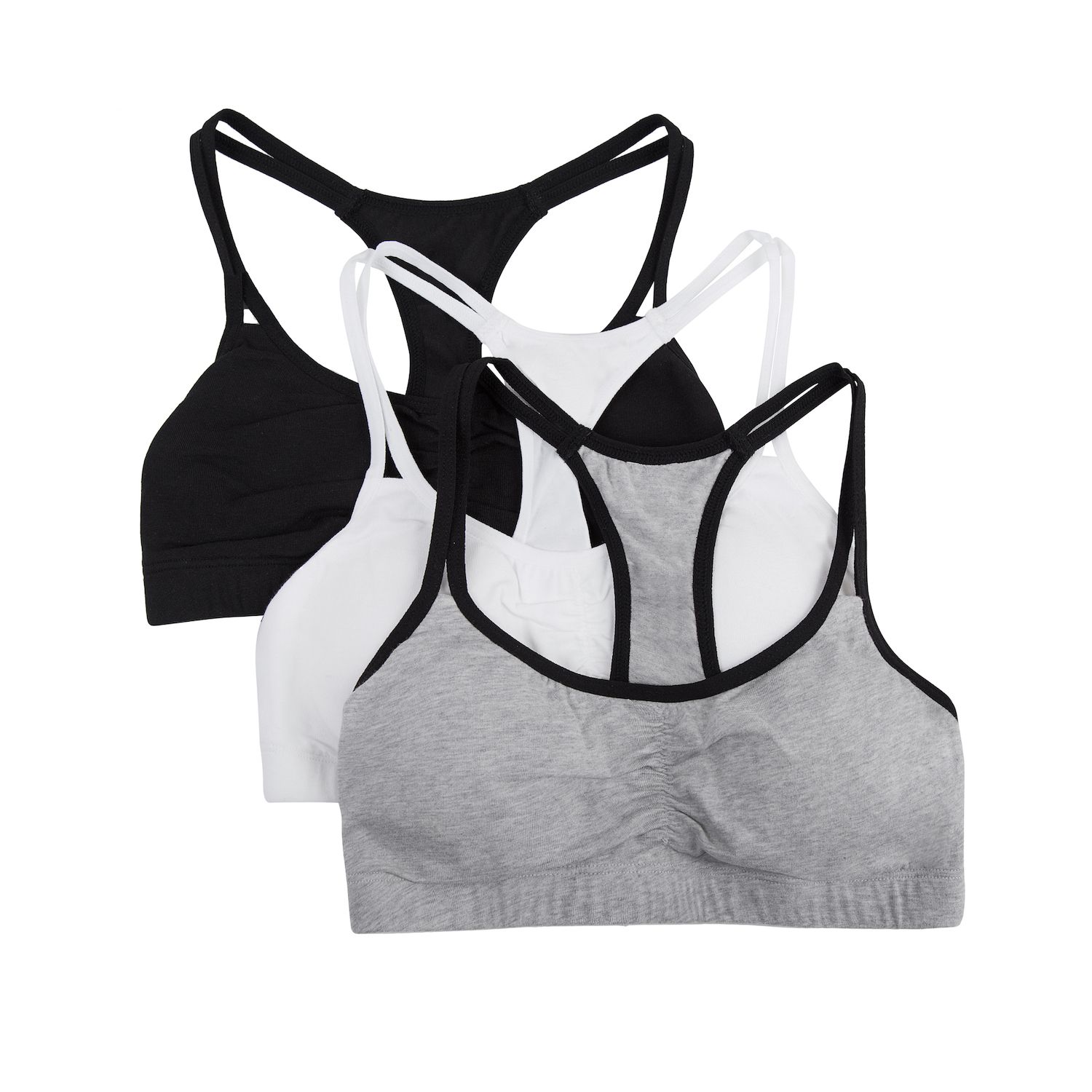 cotton racerback bra