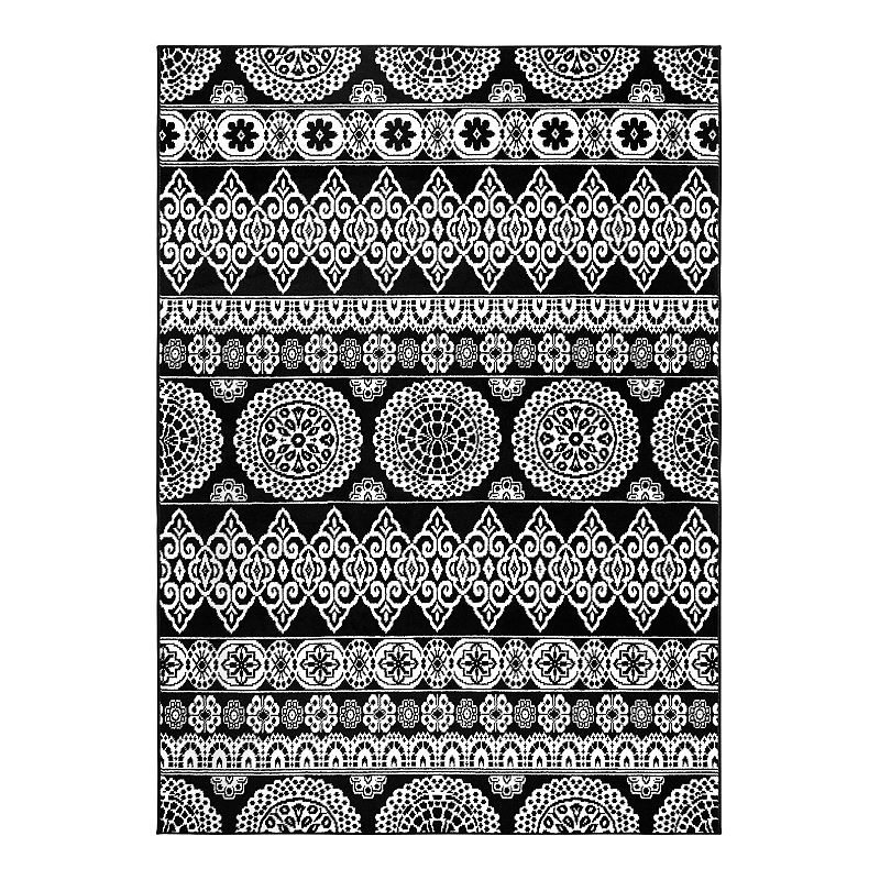 Home Dynamix Premium Marley Area Rug, Black, 8X10.5 Ft