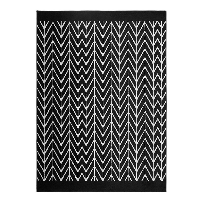Home Dynamix Premium Orin Area Rug, Black, 8X10.5 Ft