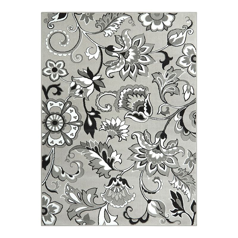 Home Dynamix Tremont Lane Azria Area Rug, Grey, 8X10 Ft