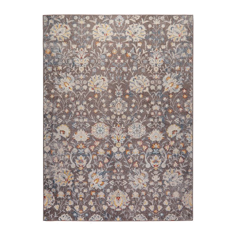 Home Dynamix Venice Flore Area Rug, Brown, 8X10 Ft