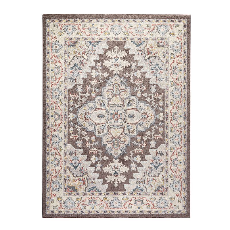 Home Dynamix Venice Loreta Area Rug, Brown, 5X7 Ft