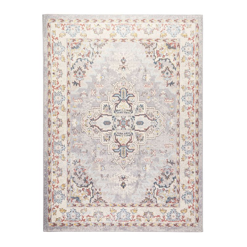 21090891 Home Dynamix Venice Loreta Area Rug, Grey, 5X7 Ft sku 21090891